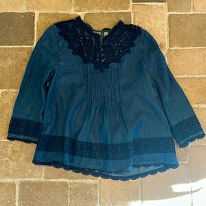 Holding Horses Blue Denim Blouse